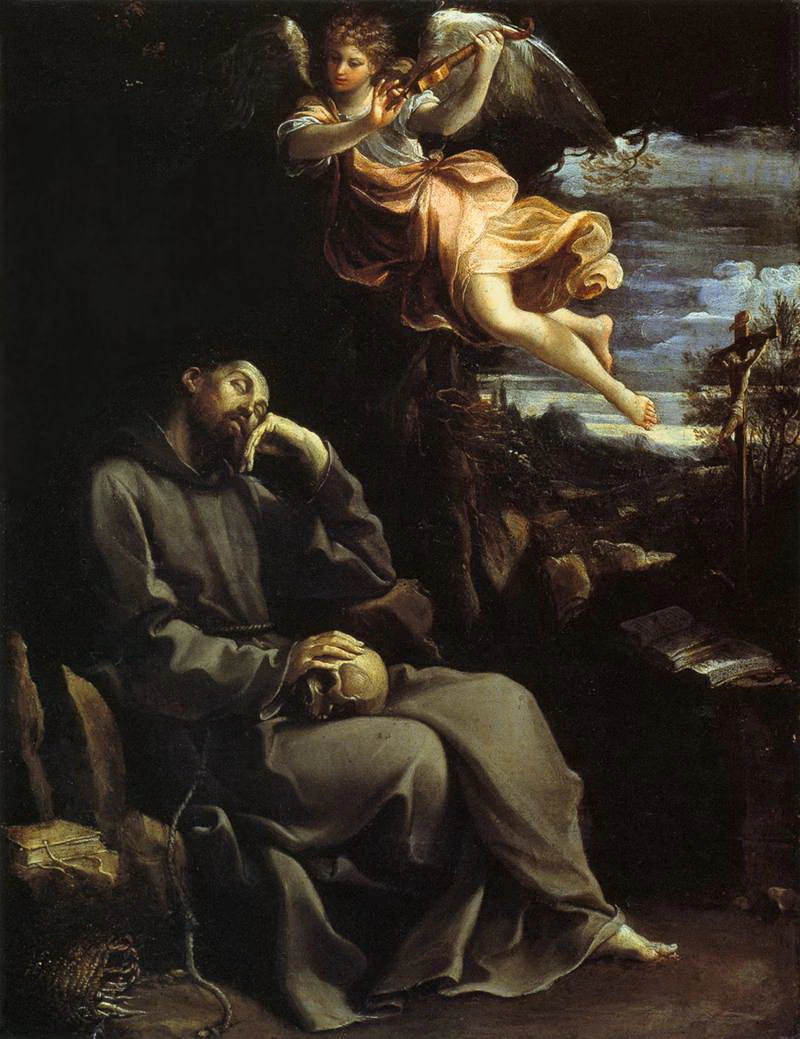 247-San Francesco consolato dall'angelo--Pinacoteca Nazionale, Bologna